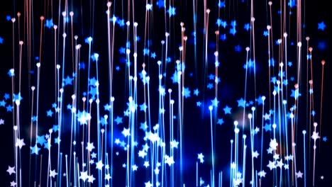 rayas de estrellas en ascenso