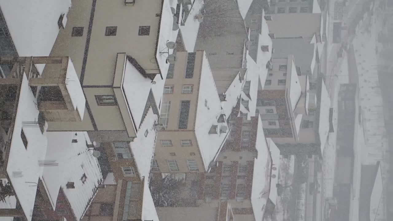 눈 인 도시 풍경