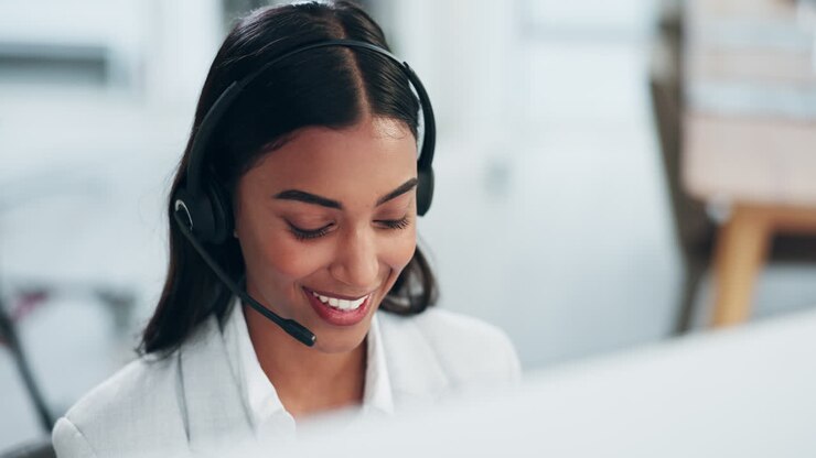 Cuffie per il servizio clienti, computer