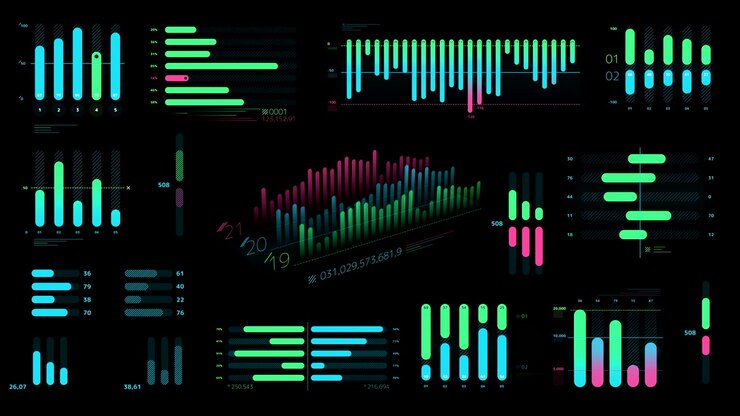 Samling af animerede infografikelementer