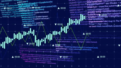 animation of data processing over black background