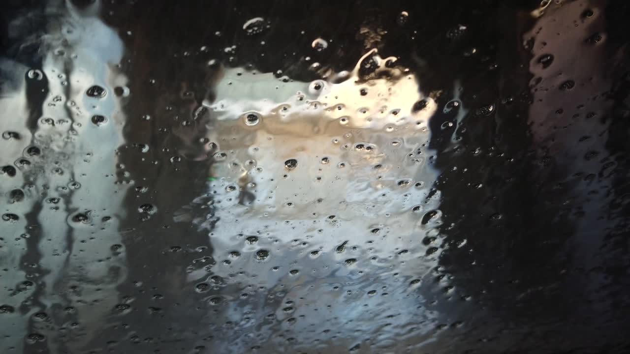 세차, 차 안에서 보기.4k 비디오