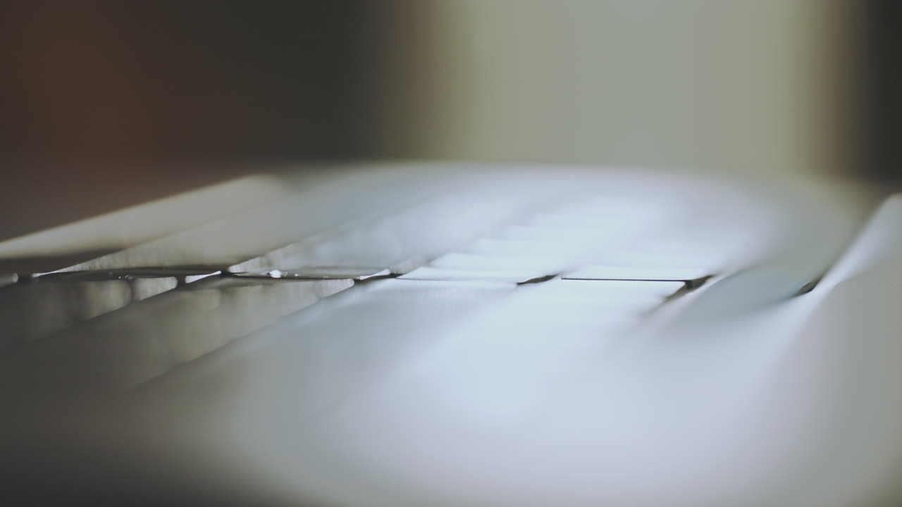 Close-up view of a laptop keyboard