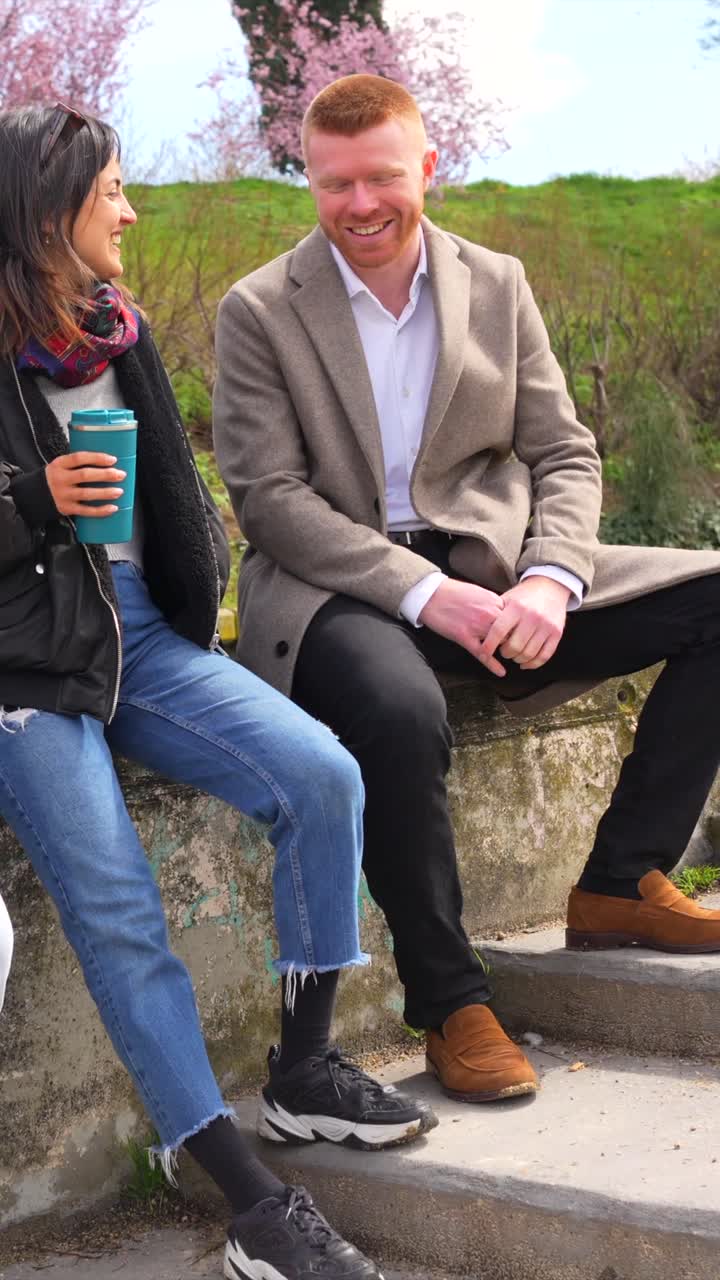 People sitting outdoors