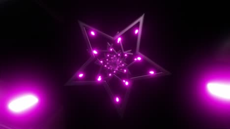abstract glowing star tunnel