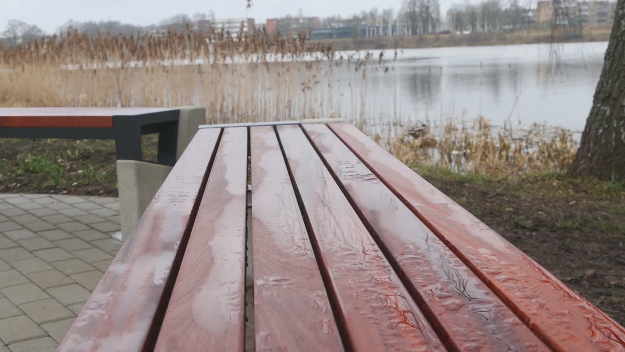 Wet Bench on a Rainy Day