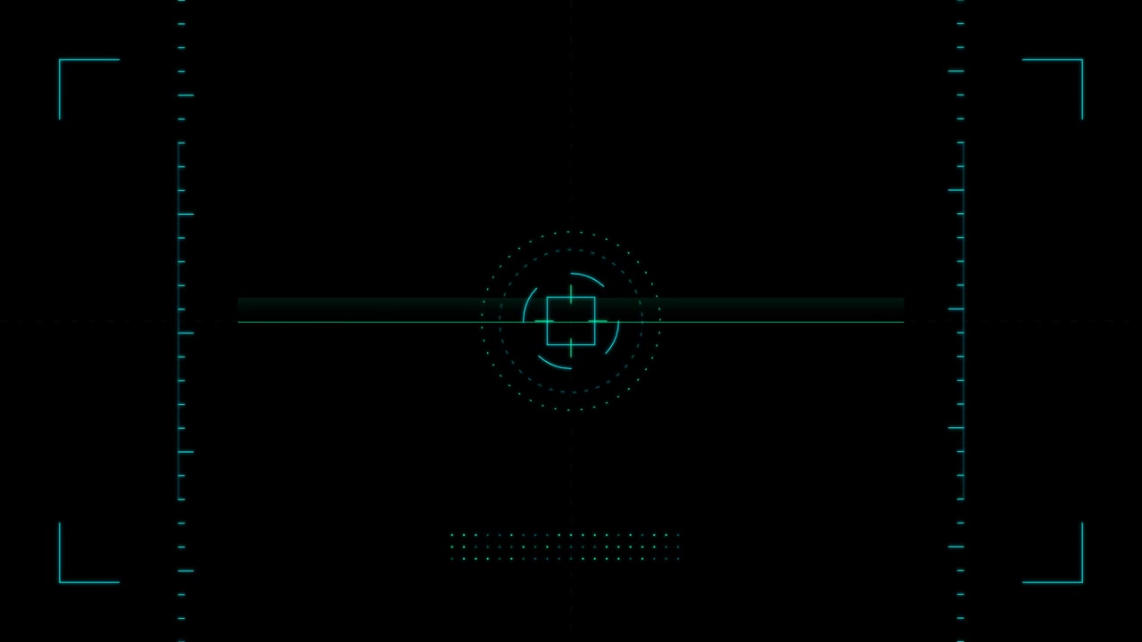 Interface de HUD Digital com Retículo de Mira