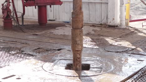 Close-up-of-drilling-process-in-gas-and-oil-well