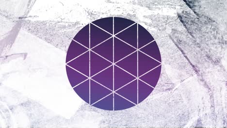 purple background through circle shaped foreground