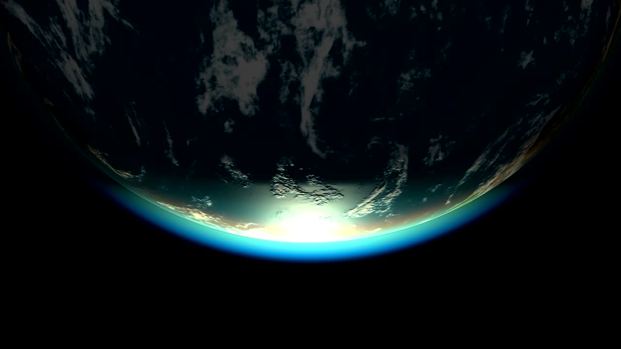 지구 부분의 빛이 빛나는 모습, 원활한 루프, 3d 애니메이션
