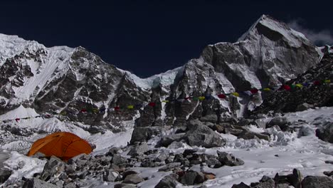 Climber-enters-tent-at-basecamp