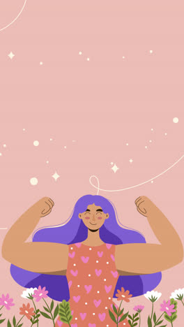 mujer empoderada con flores