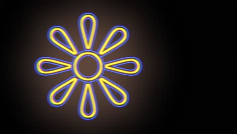 Neongold-Abstraktes-Sommerblumenmuster