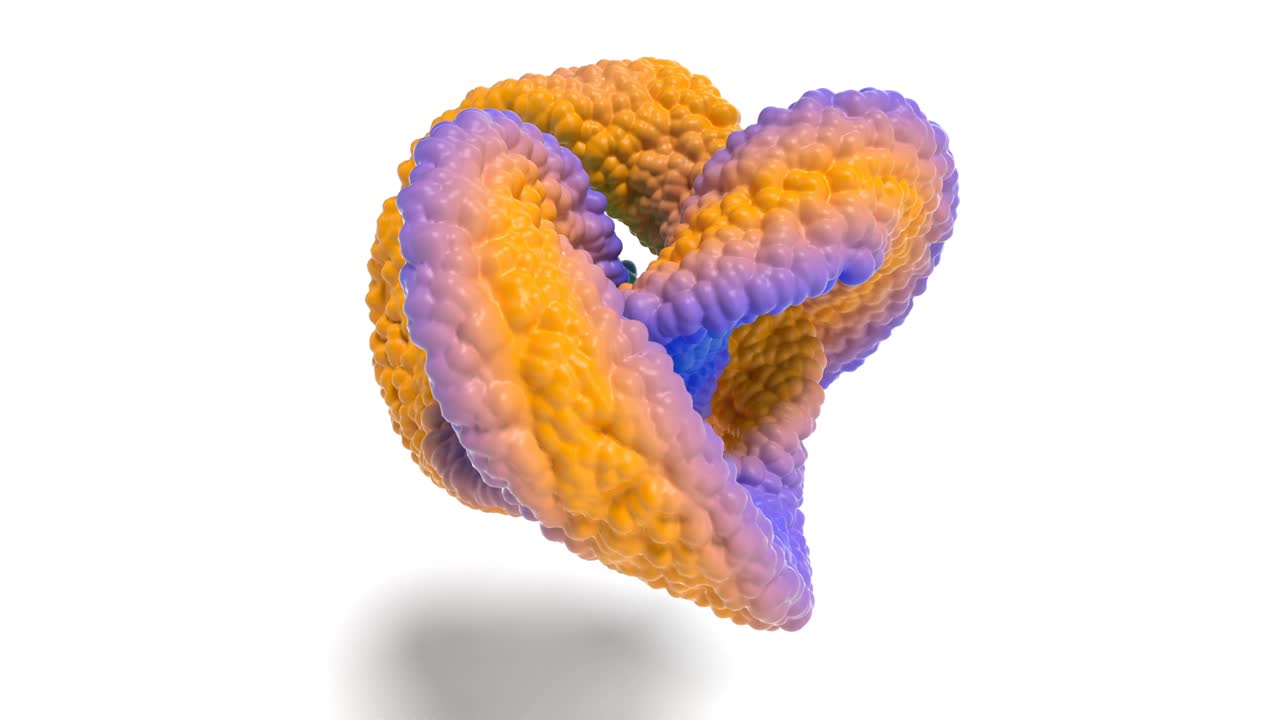 Trendy color pulsating organics object into able to loop seamless 4k