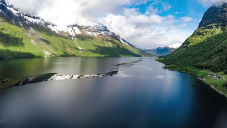 aerial footage from beautiful nature norway.