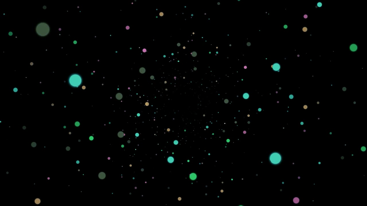 Abstract Motion Background with Floating Colorful Particles