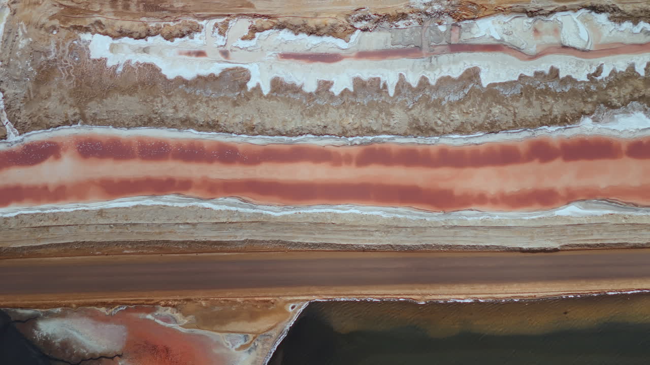 Aerial View of Salt Flats and Salt Pans