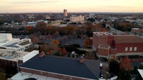 wofford college in spartanburg sc, south carolina aerial in fall