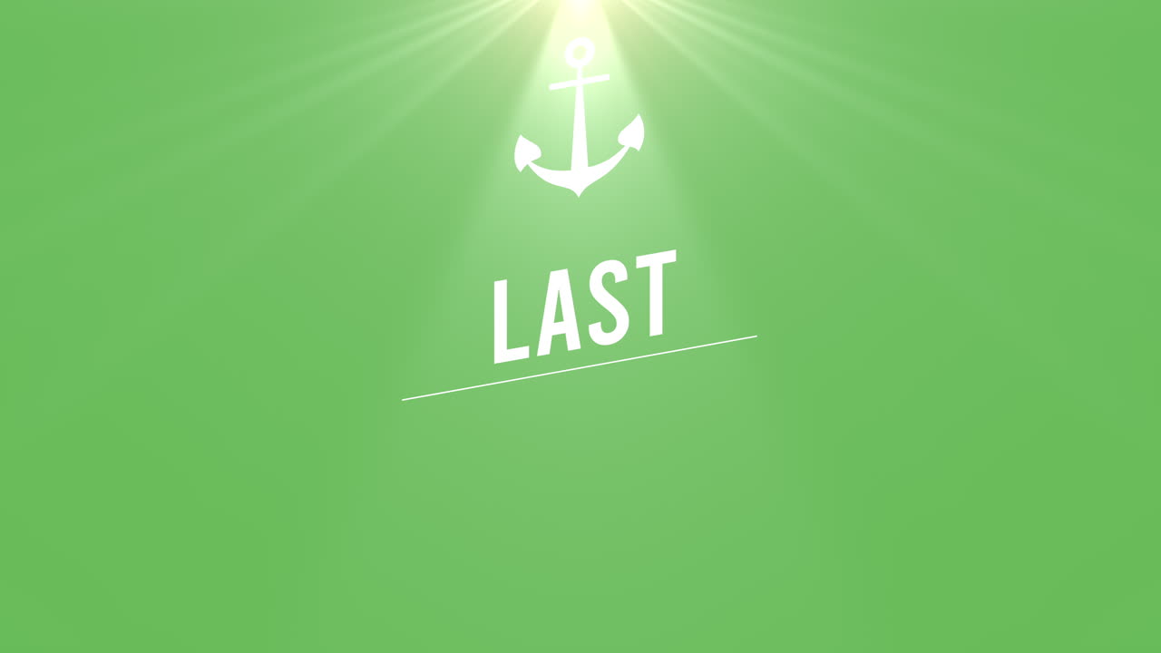 앵커와 태양 광선이 있는 마지막 순간