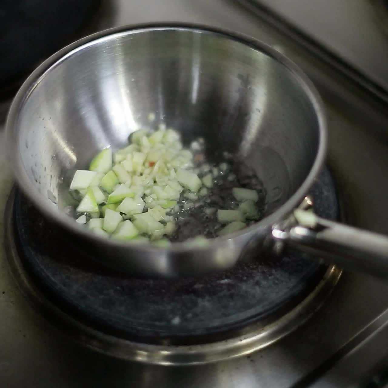 Onion Frying In A Pan
