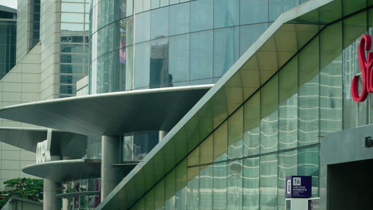 Esterno Contemporaneo dello Starfield COEX Mall nel Quartiere di Gangnam, Seoul, Corea del Sud.