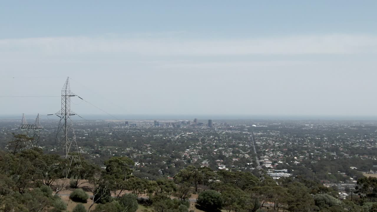 cielo nublado sobre el panorama del paisaje urbano de adelaida en australia