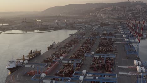 port of haifa at sunrise