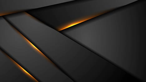 fondo de movimiento abstracto negro con luz brillante naranja