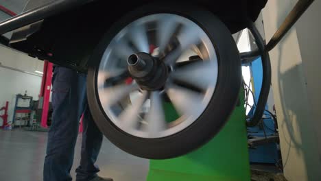 car wheel test - tire balance and rotation