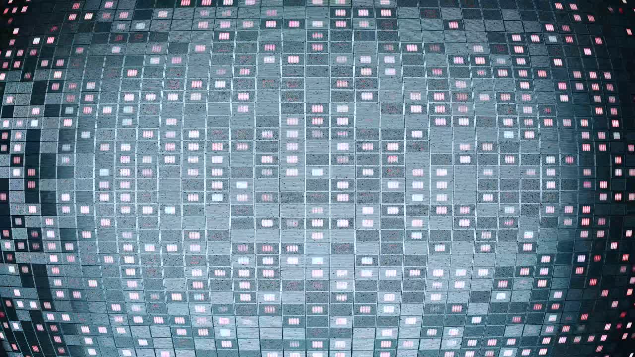 Futuristic Digital Grid Pattern with Flashing Lights