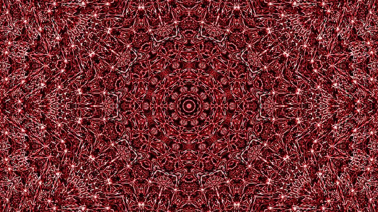 hermoso caleidoscopio abstracto que brilla, una luz radiante que regula los movimientos sutiles
