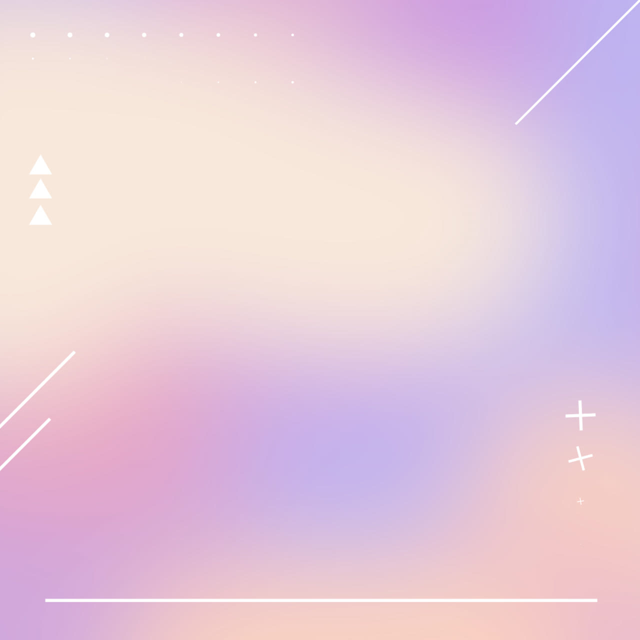 Pastel Gradient Background with Geometric Shapes