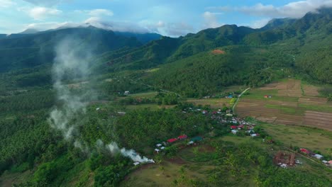 aerial view of a lush green valley in the philippines