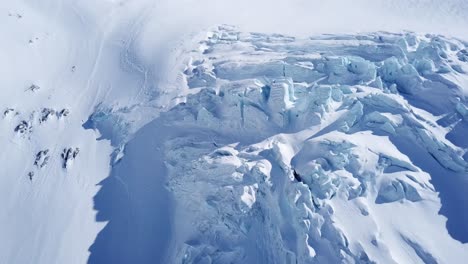 Serac-formations-at-the-base-of-Matier-Glacier-near-Joffre-Lake,-Canada