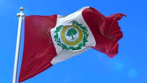 flag of raleigh city, city of united states of america - loop