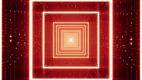 túnel de luz cuadrado rojo hipnótico