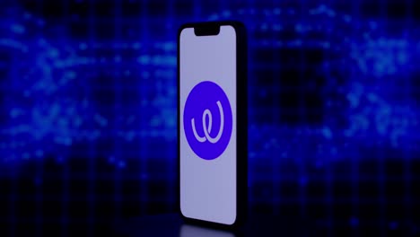 tecnología de cadena de bloques de token web de energía en iphone