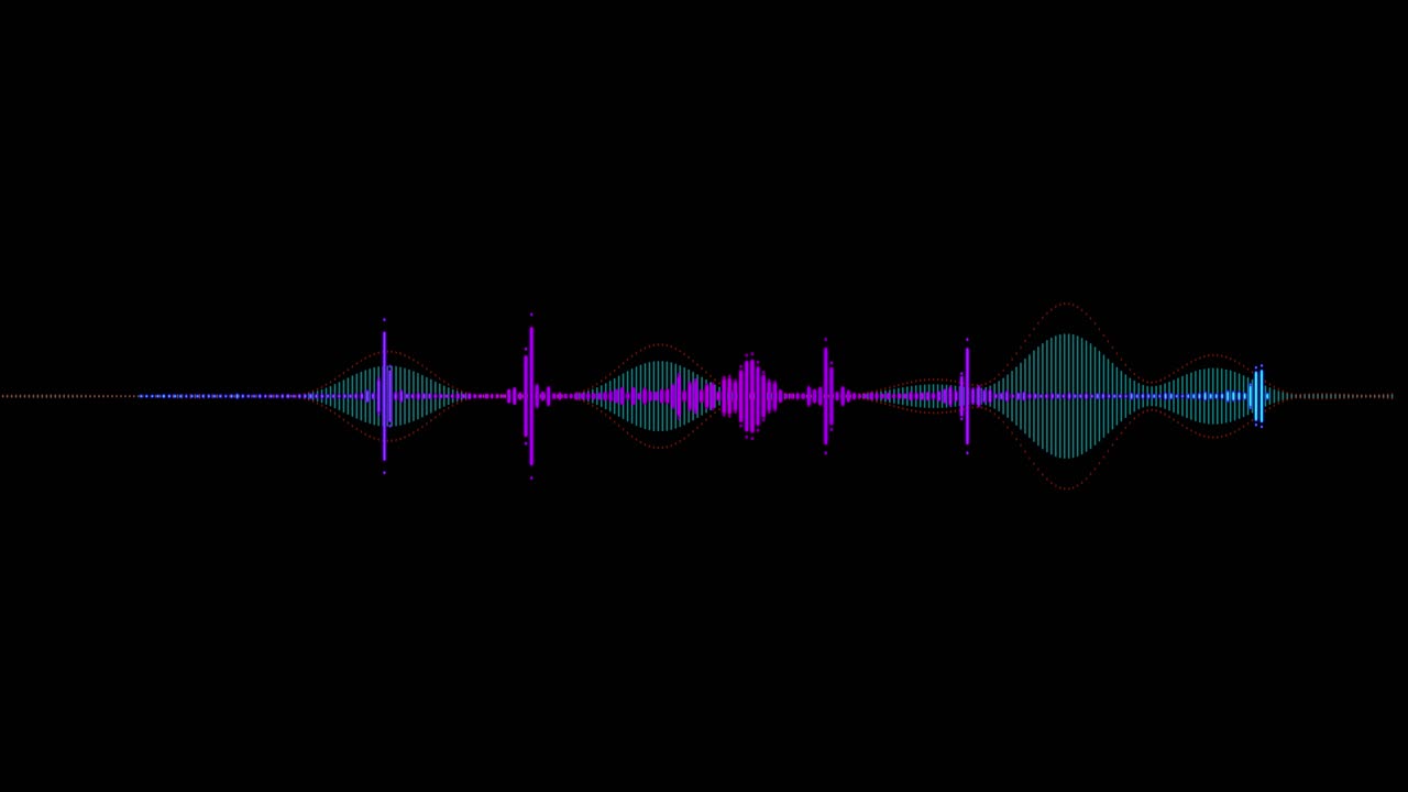 4k audio bar spectrum isolated on transparent background sound wave animation sound equalizer audio
