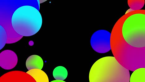 4k bucle fondo abstracto sin costuras con hermosas gotas multicolores en estilo plano 2d se mueven suavemente como burbujas de pintura en líquido. luma mate como canal alfa.