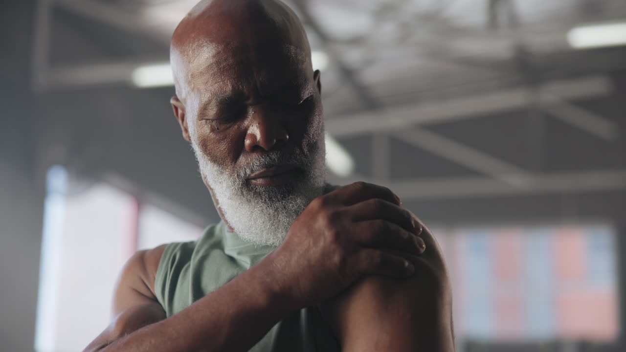 Senior Man with Shoulder Pain