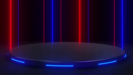 abstract neon product display platform
