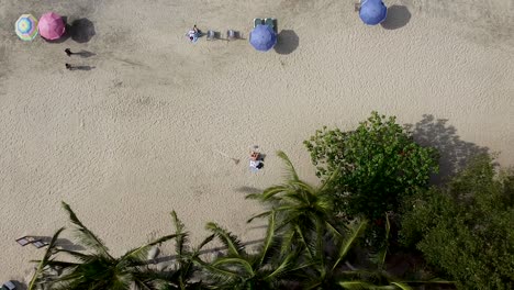 A-rising-drone-aerial-clip-from-Playa-de-Los-Muertos-in-Sayulita,-Mexico