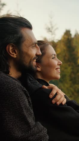 couple in love outdoors