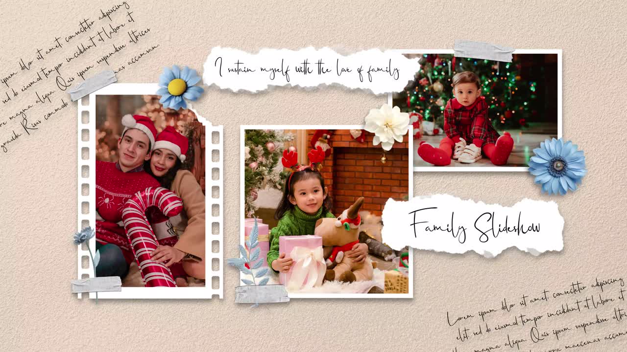 Family Christmas Slideshow with Happy Holiday Photos