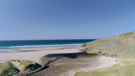 Luftverfolgung-über-Dem-Nördlichen-Ende-Der-Sandwood-Bay