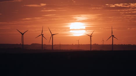 wind turbines in the fields at the sunset-1