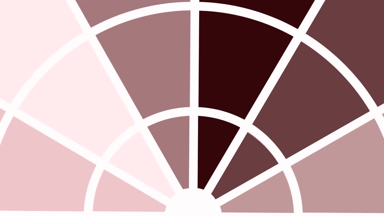 ventilador de tipo objeto circular de varios colores que gira en el sentido de las agujas del reloj, con el punto de anclaje posicionado en el centro inferior y cubre todo el fondo.