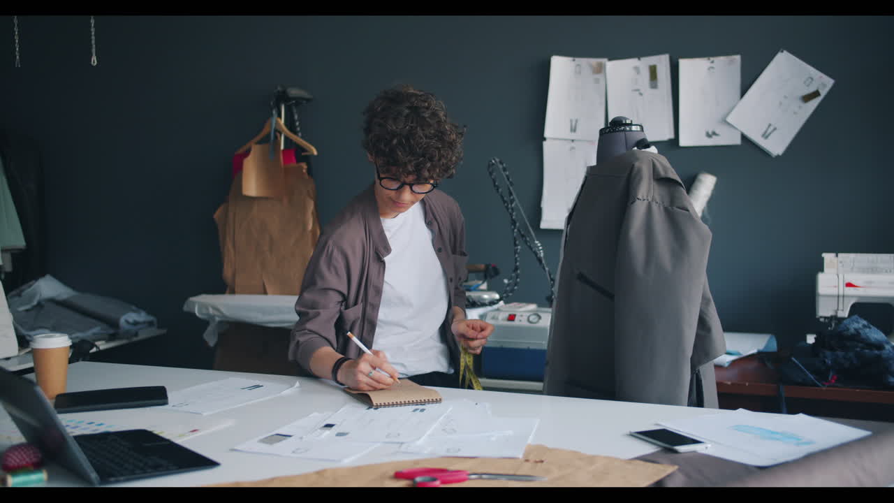 diseñador de moda en el trabajo