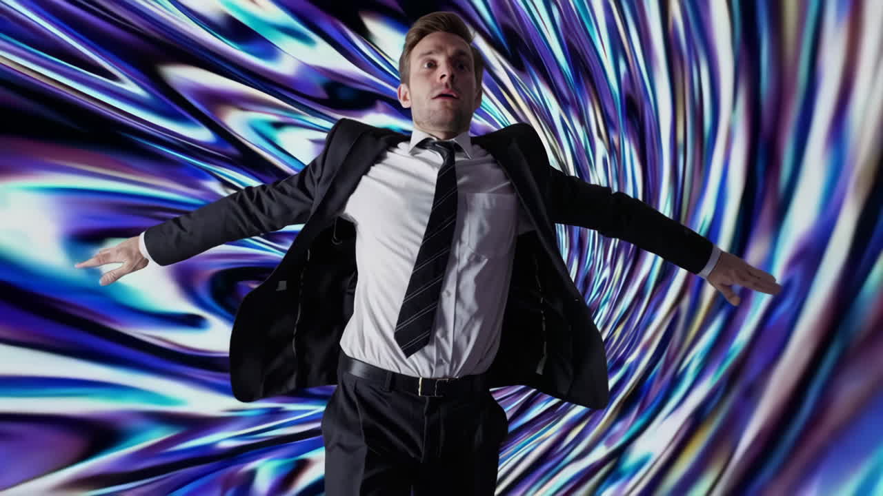 Businessman in a Time Vortex