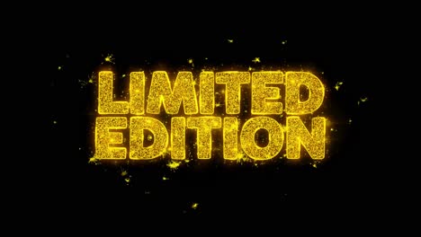 limited edition sparkling text graphic
